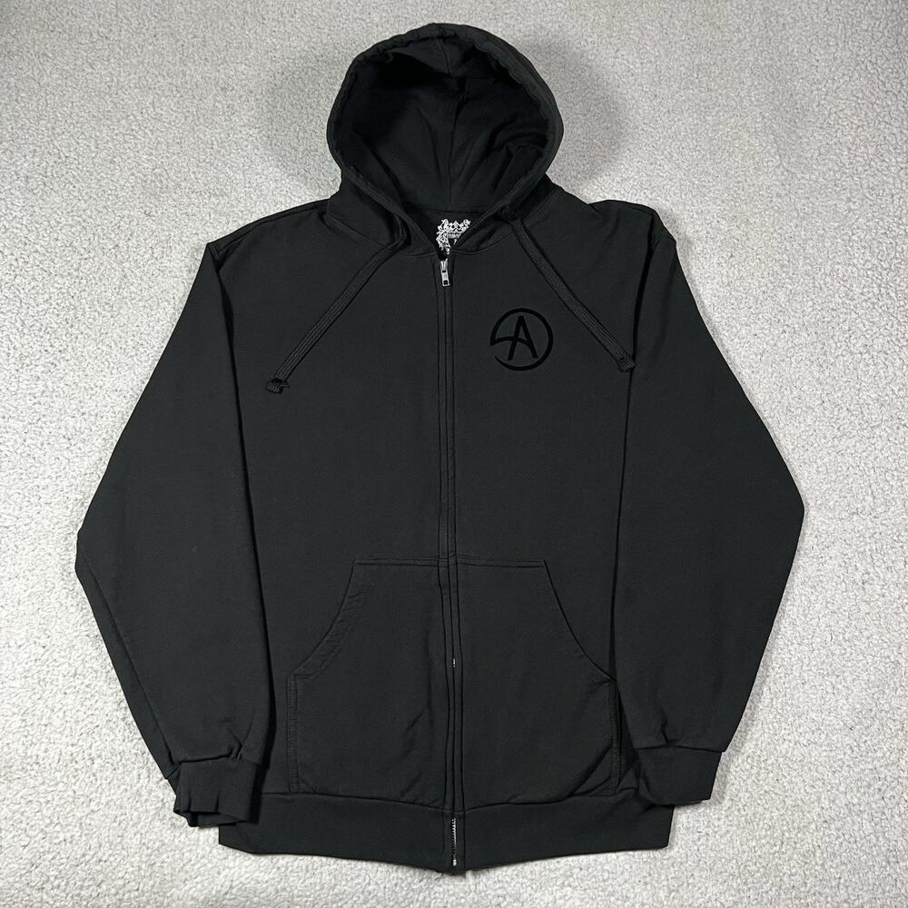 Criss Angel Hoodie Mens L Full Zip Mindfreak RAW Magician Y2K Sweatshirt Magic